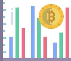 Bitcoin price chart vector