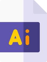 Ai icon in a file vector