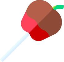 A lollipop with a red apple on it vector
