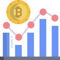 Bitcoin price graph vector