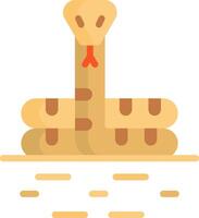A snake is sitting on a rock in the water vector