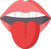 A tongue with a red tongue sticking out vector