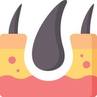 A flat icon of a tooth with a toothbrush vector