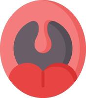 A red heart with a black heart in the middle vector