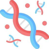 An icon of a dna strand with dots around it vector