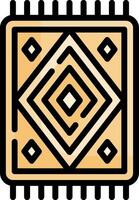 A rug with geometric patterns on it vector