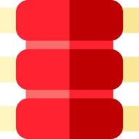 A red and yellow stack of three stacked boxes vector