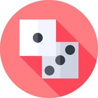 A dice icon with two black and white dice vector