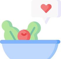 A bowl with a heart and a speech bubble vector