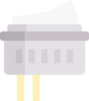A white button with a light on it vector