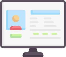A computer screen with a person on it vector