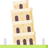 An illustration of the leaning tower of pisa vector