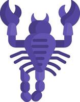 A scorpion with two claws on its back vector