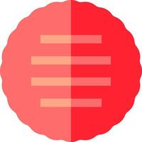 A red circle with a line of red lines vector