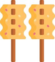 Two lollipops on sticks with a white background vector