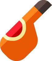 A pipe with a red and orange tip vector
