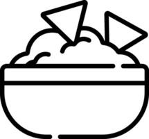 A bowl of ice cream with a triangle on top vector