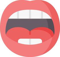 A mouth with a tongue open and closed vector