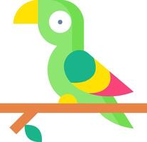 A colorful bird sitting on a branch vector