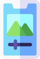 A blue and green image of a mountain and a mountain vector