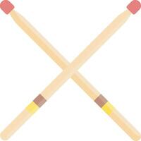 Two crossed sticks icon on white background vector