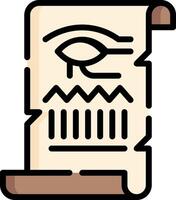 An egyptian scroll with an eye on it vector
