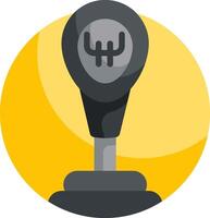 A black and yellow button with a logo on it vector