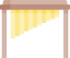 A wooden musical instrument with yellow strings vector