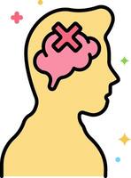 A person with a brain in the shape of an x vector