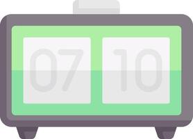 A clock with two different times on it vector