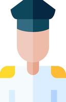 A man in a uniform with a hat vector