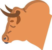 A bull head with horns on a white background vector
