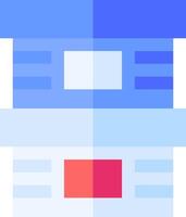 A stack of three different colored boxes vector