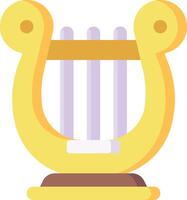 A golden harp icon on a white background vector