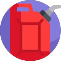 A red gas can with a handle on it vector