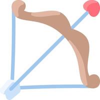 A bow and arrow with a heart on it vector