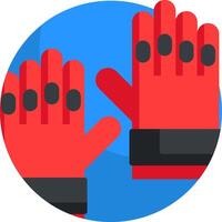 Two red gloves with black dots on them vector