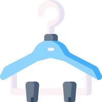 A blue hanger with a question mark on it vector