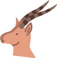 An animal head with a long horn vector