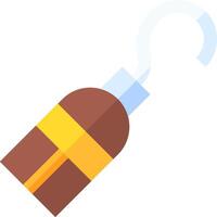A bottle with a hook on it vector