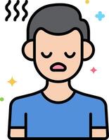 A man with a headache icon vector