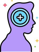 A person with a cross in the middle of their head vector