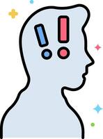 A person's head with a question mark on it vector