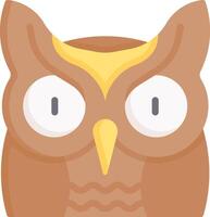An owl with big eyes and a yellow beak vector