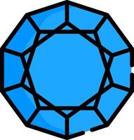 A blue diamond with a white background vector