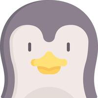 A penguin with a yellow beak and a gray body vector