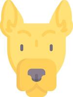 Dog head icon in flat style vector