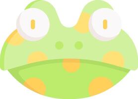 Frog face with yellow dots vector