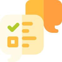 Speech bubbles with check mark icon vector