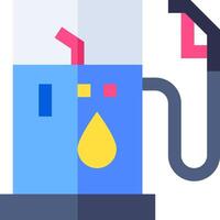 A blue gas pump with a yellow drop vector